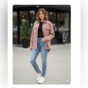 BP Pink Button Down Shirt Casual Cotton Blend